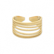 Ringen van Stainless steel Roestvrij staal (RVS) Gold