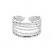 Ringen van Stainless steel Roestvrij staal (RVS) Silver