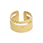 Ringen van Stainless steel Roestvrij staal (RVS) Gold