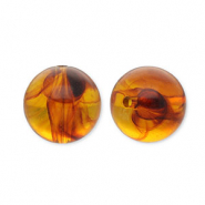 20 mm kralen van acryl round Orange brown