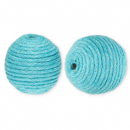 22 mm kralen van acryl met waxkoord Blue