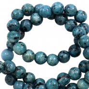 Natuursteen kralen dalmatian stone 6mm Blue anthracite