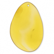 Hangers van natuursteen agaat oval Amber yellow