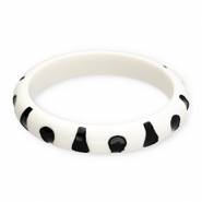 Armbanden bangle resin White-black