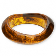 Armbanden bangle resin Transparent amber brown