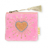 BY31&reg; Etui heart with stars Pink-light blue-gold