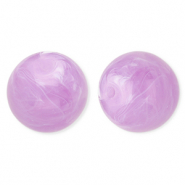 20 mm kralen van acryl round Lavender purple-marble