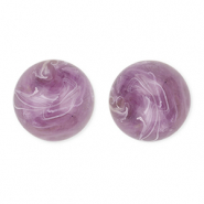 16 mm kralen van acryl round Purple-brown-marble