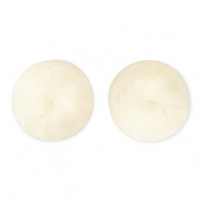 16 mm kralen van acryl round Off white-marble