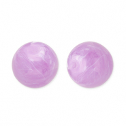 12 mm kralen van acryl round Lavender purple-marble