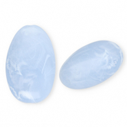 Kralen van acryl oblong oval Blue-marble