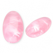 Kralen van acryl oblong oval Pink-marble