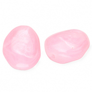 Kralen van acryl egg-shaped Pink-marble
