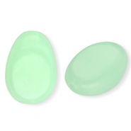Kralen van acryl oval Mint green-marble