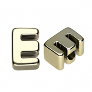 Acryl letterkralen letter E Gold