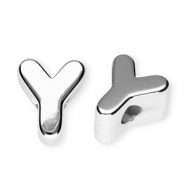 Acryl letterkralen letter Y Silver