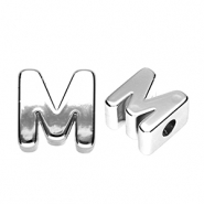 Acryl letterkralen letter M Silver
