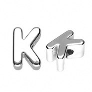 Acryl letterkralen letter K Silver