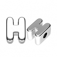 Acryl letterkralen letter H Silver