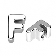 Acryl letterkralen letter F Silver