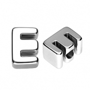 Acryl letterkralen letter E Silver