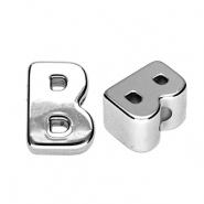 Acryl letterkralen letter B Silver