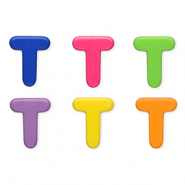 Acryl letterkralen letter T Multicolour