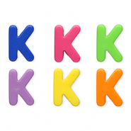 Acryl letterkralen letter K Multicolour