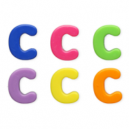 Acryl letterkralen letter C Multicolour
