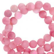 Natuursteen kralen kwarts 8mm mat Wineberry red