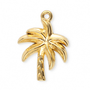 Bedels van Stainless steel Roestvrij staal (RVS) palmtree Gold