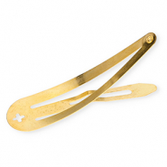 Metaal onderdelen haarclip met oogje Gold
