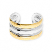 Ringen van Stainless steel Roestvrij staal (RVS) Silver-gold