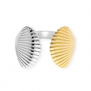Ringen van Stainless steel Roestvrij staal (RVS) shell Silver-gold