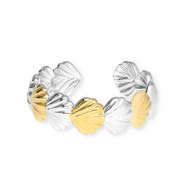 Ringen van Stainless steel Roestvrij staal (RVS) shell Silver-gold