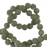 Natuursteen kralen serpentijn 6mm mat Olive green