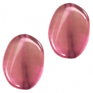 Halfedelsteen kraal ovaal Magenta opal