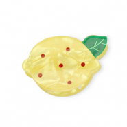 Haaraccessoires haarklem lemon Pearl shine yellow-green-dark red