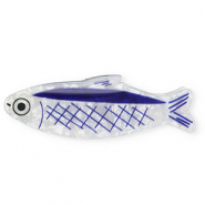 Haaraccessoires haarklem fish Pearl shine white-blue-black