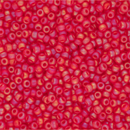 Miyuki 11/0 rocailles Matted Transparent Red AB 11-0140FR