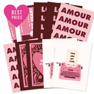 BY31® Kaartjes voor sieraden assorted Pink-dark brown-white