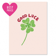 BY31® Kaartjes voor sieraden "Good luck" Light pink-green-rust red