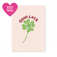 BY31® Kaartjes voor sieraden "Good luck" Light pink-green-rust red