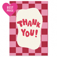BY31® Kaartjes voor sieraden "Thank you" Dark pink-rust red-off white