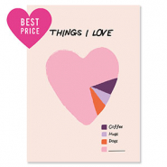 BY31® Kaartjes voor sieraden "Things I love" Pink-purple-orange