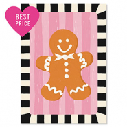 BY31® Kaartjes voor sieraden gingerbread man Black-off white-pink-brown