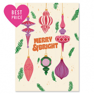 BY31® Kaartjes voor sieraden "Merry & Bright" Off white-pink-purple-dark green