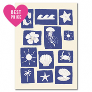 BY31® Kaartjes voor sieraden nature White-blue