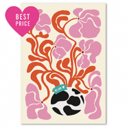 BY31® Kaartjes voor sieraden flowers Off white-red-pink-black