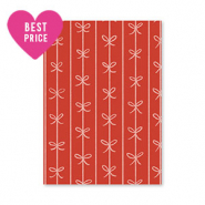 Kaartjes voor sieraden bows Red-pink